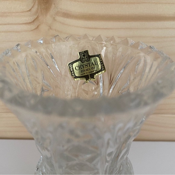 VINTAGE Zajecar 24% Lead Crystal Yugoslavia Elegant & Classy Toothpick Holder - Picture 3 of 10